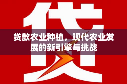 莒南贷款农业种植，现代农业发展的新引擎与挑战