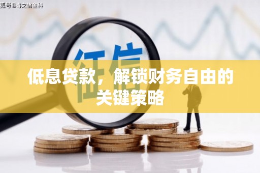 莒南低息贷款，解锁财务自由的关键策略