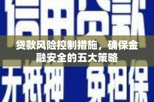 莒南贷款风险控制措施，确保金融安全的五大策略