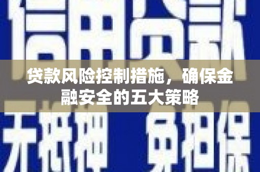 莒南贷款风险控制措施，确保金融安全的五大策略