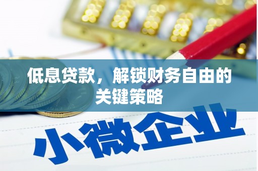 莒南低息贷款，解锁财务自由的关键策略