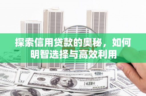 莒南探索信用贷款的奥秘，如何明智选择与高效利用