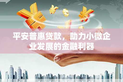 莒南平安普惠贷款，助力小微企业发展的金融利器